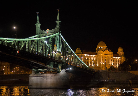 Freedom Bridge leading to Gellhert, Budapest