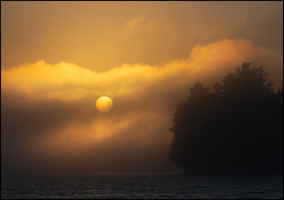 Sunset through Fog, Lake Superior